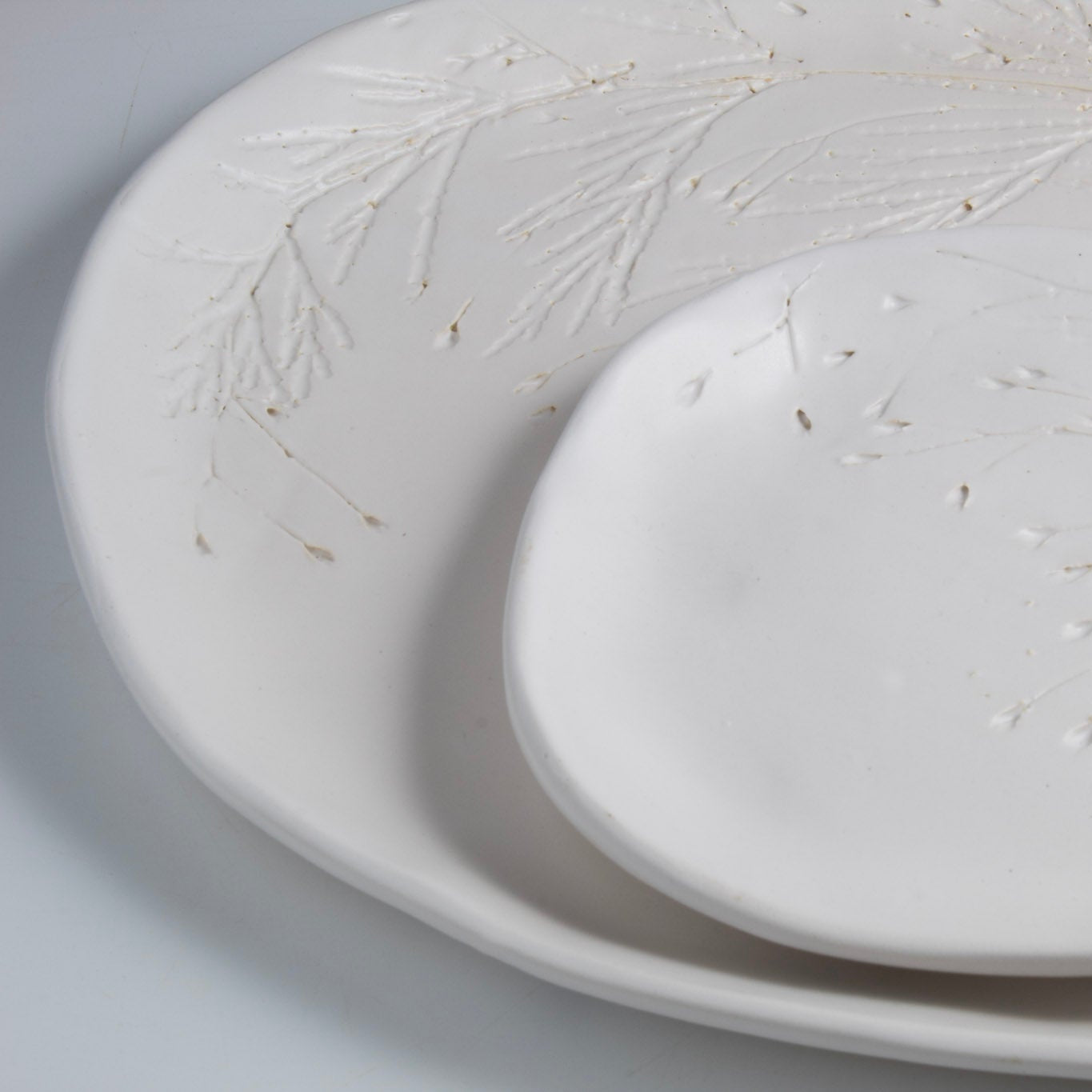 Winter Fir & Buds Serving Platter Set