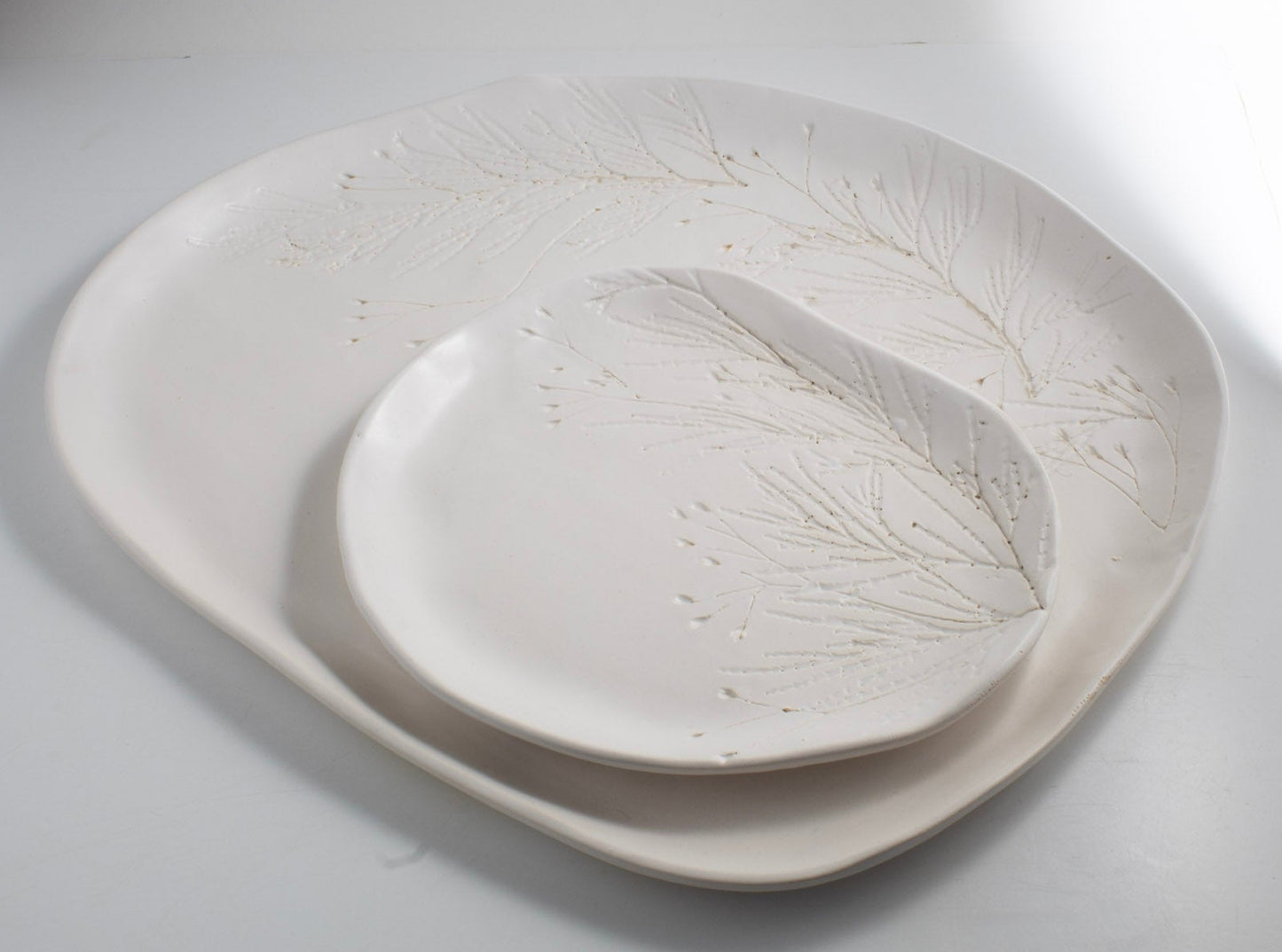 Winter Fir & Buds Serving Platter Set