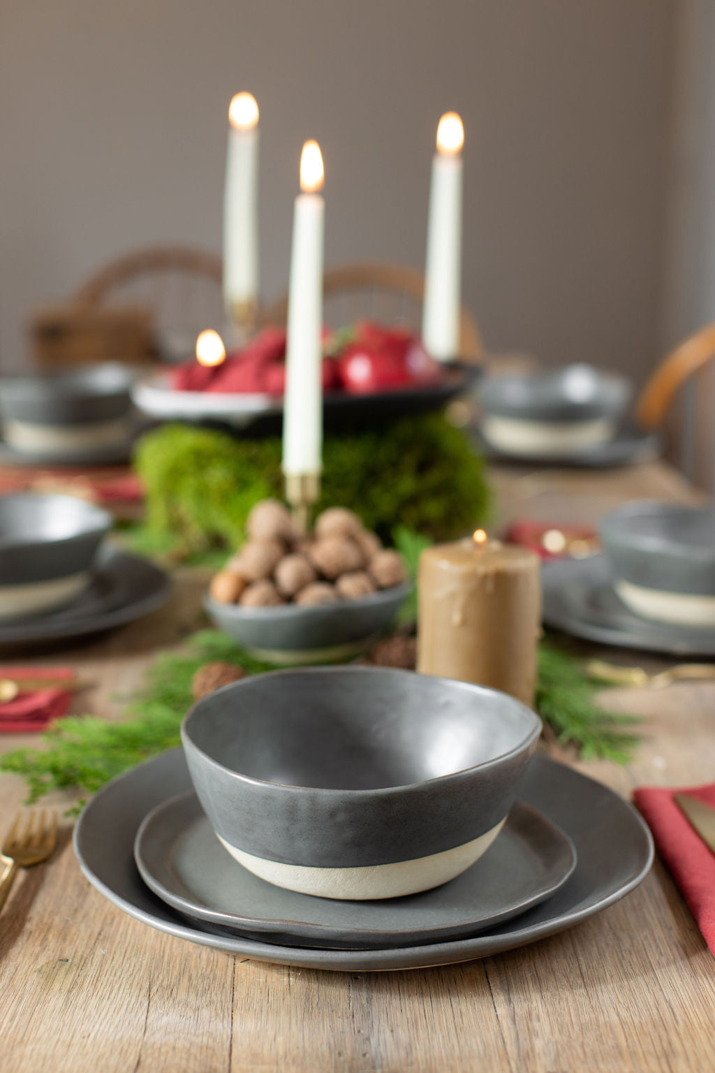 Charcoal Shino Dinner Plate