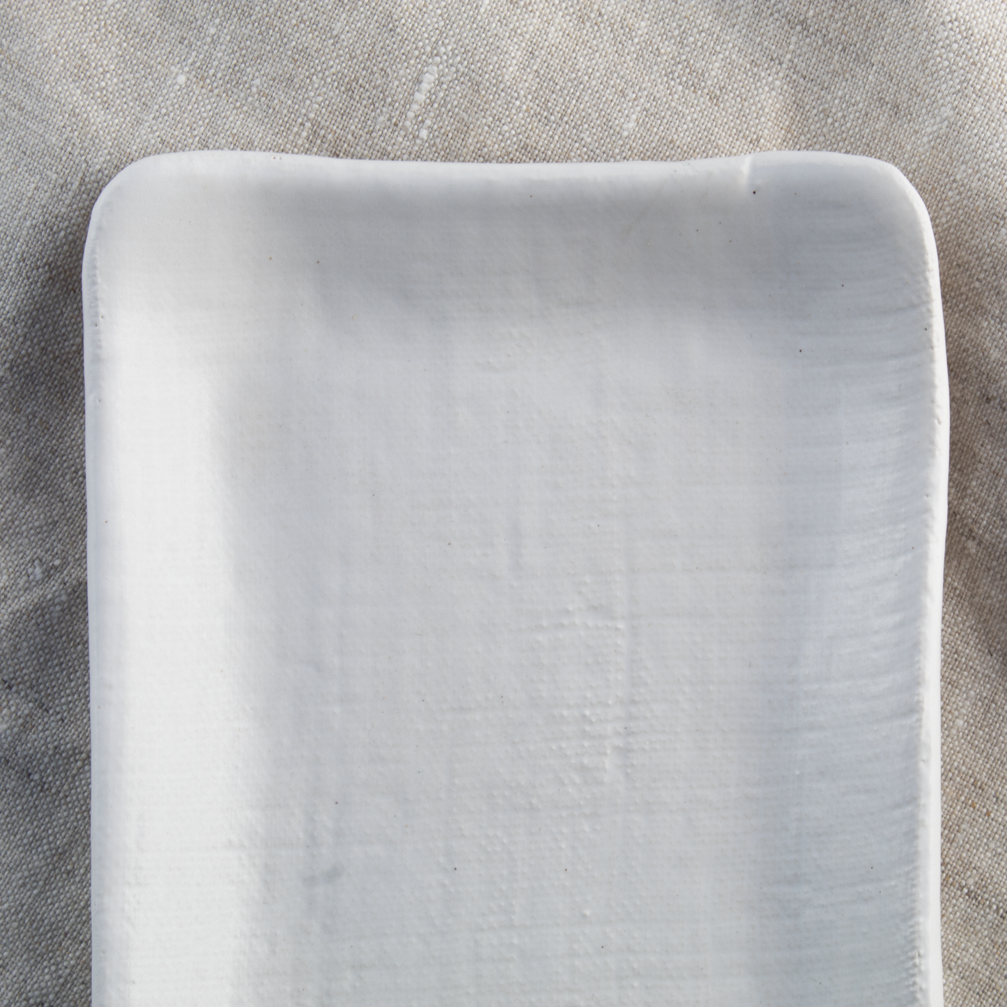 White Linen Soap Dish