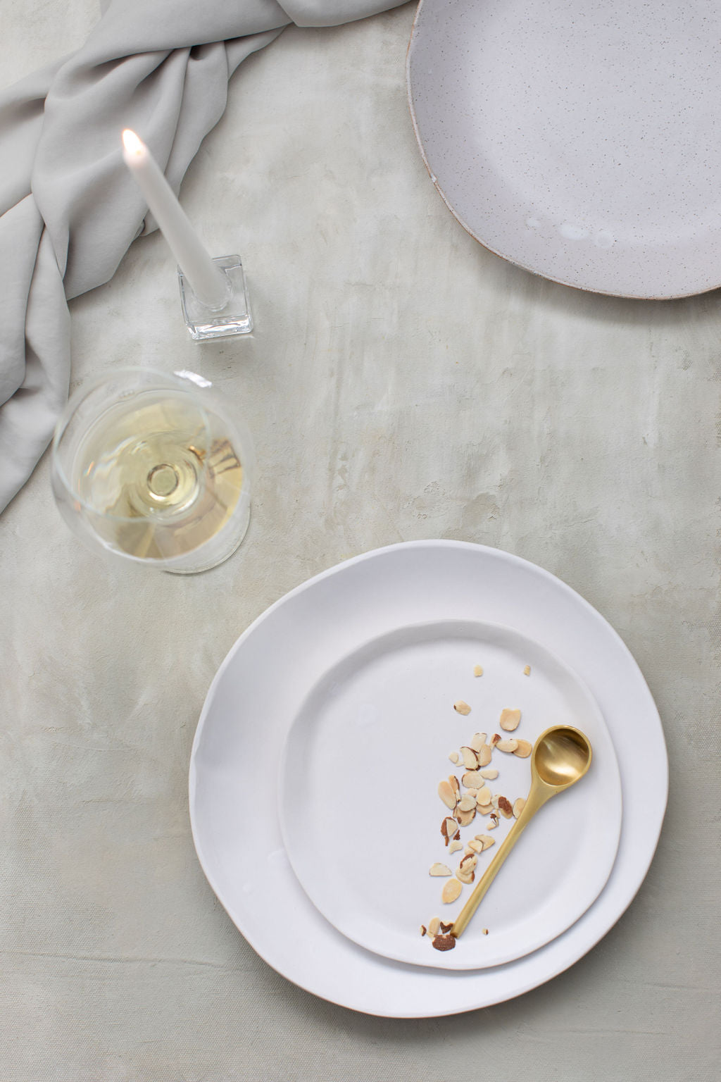 White Matte Salad Plate