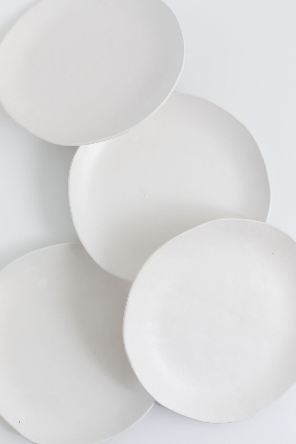 tagliaferro ceramics white matte ceramic dinner plate