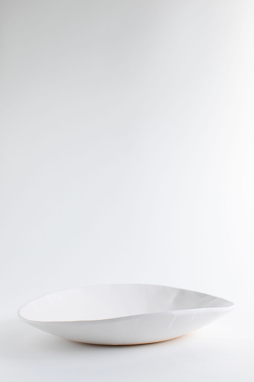 White Matte Large Serving Bowl