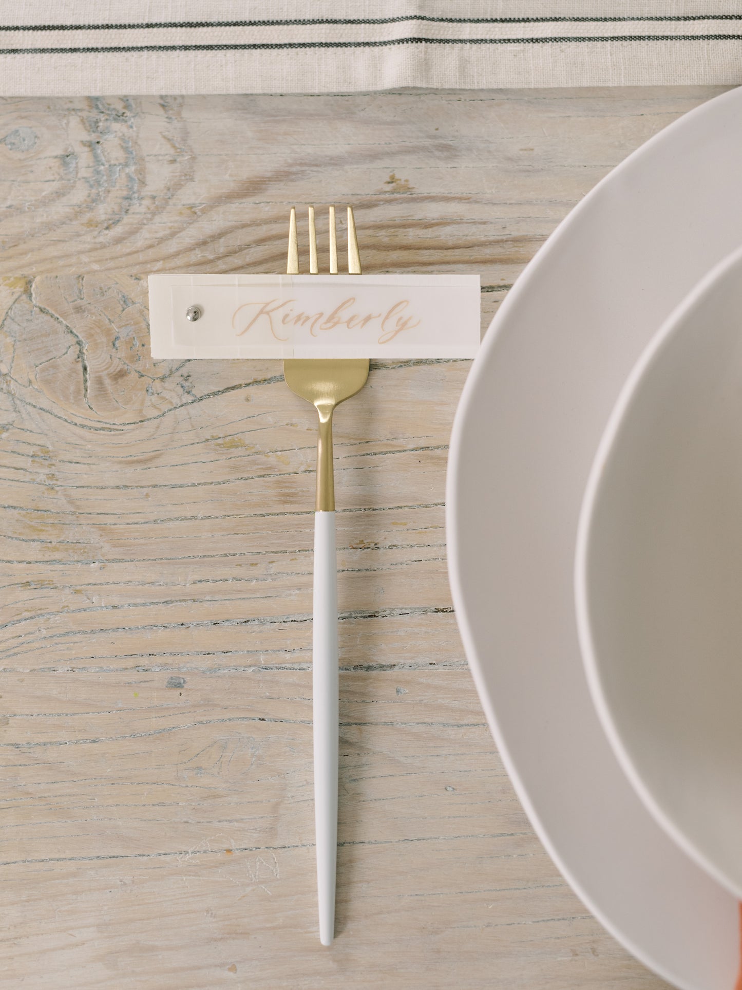 White Matte Dinner Plate