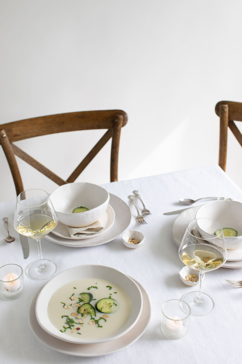 White Matte Pasta Bowl