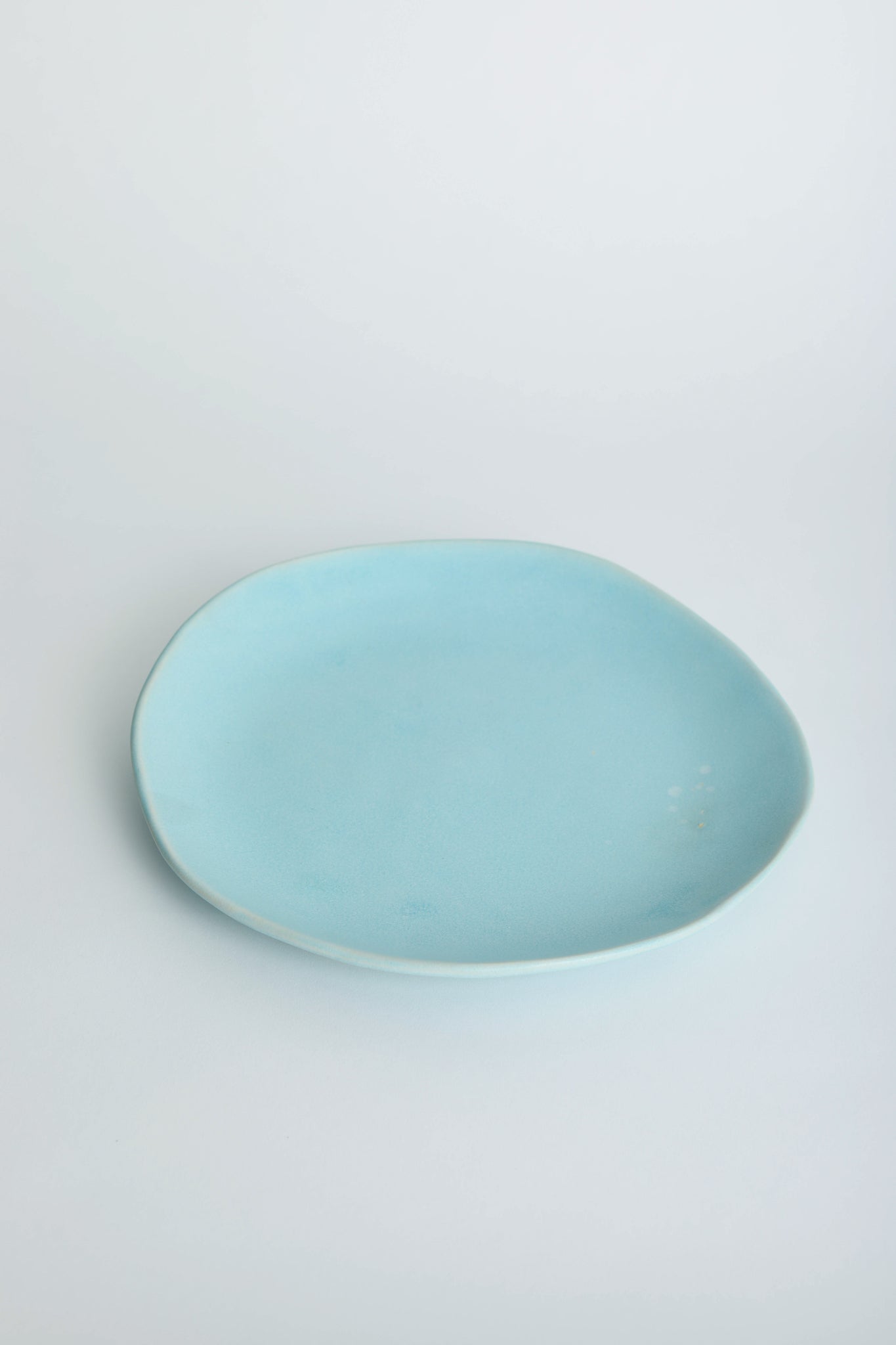 3 Piece Aqua Matte Dinnerware Set