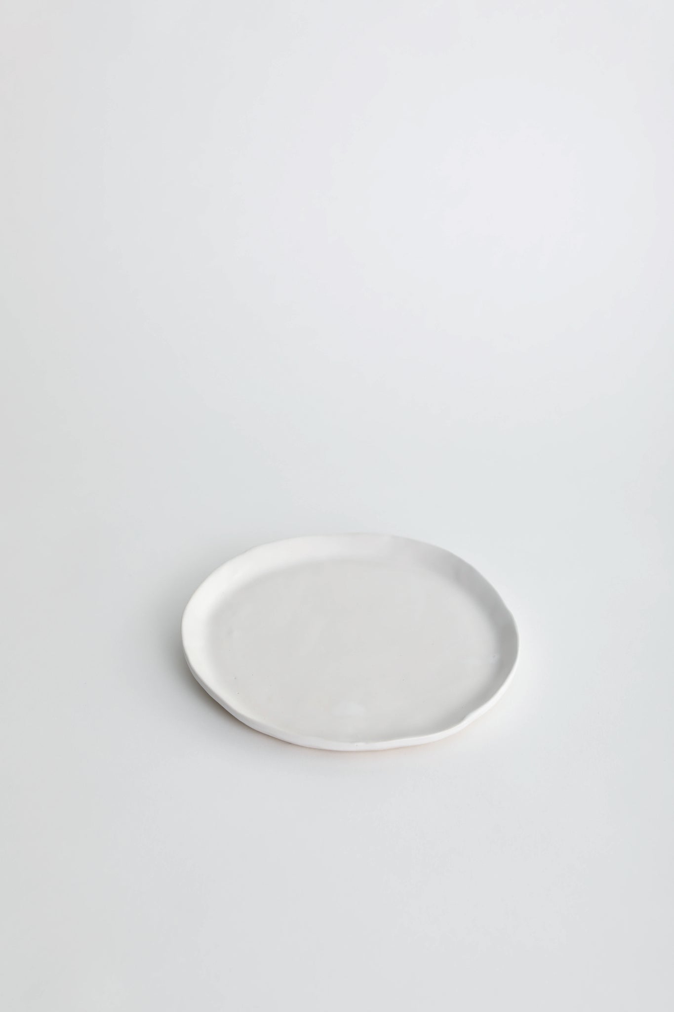 tagliaferro ceramics white matte ceramic salad plate