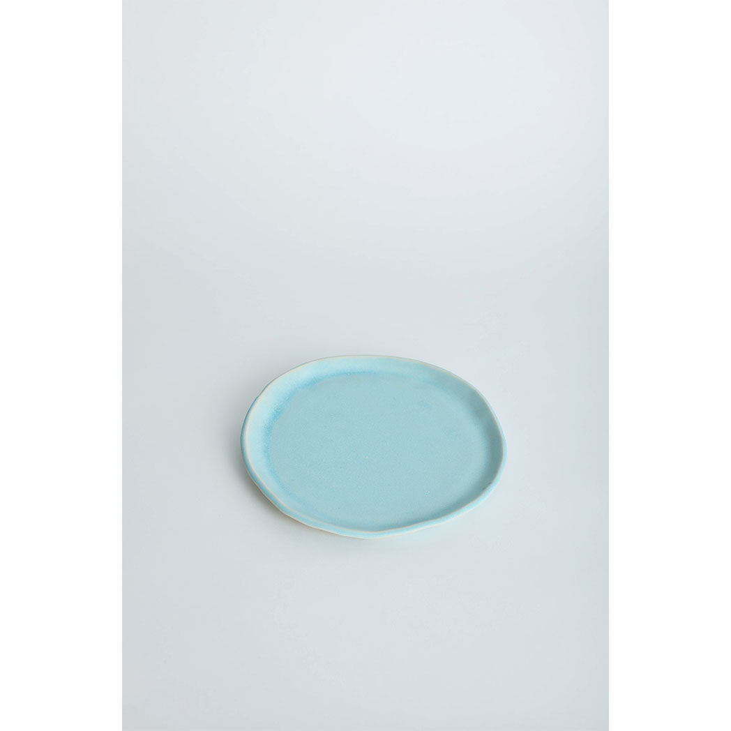 3 Piece Aqua Matte Dinnerware Set