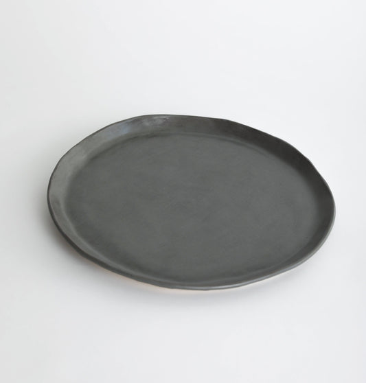 Charcoal Shino Charger Plate