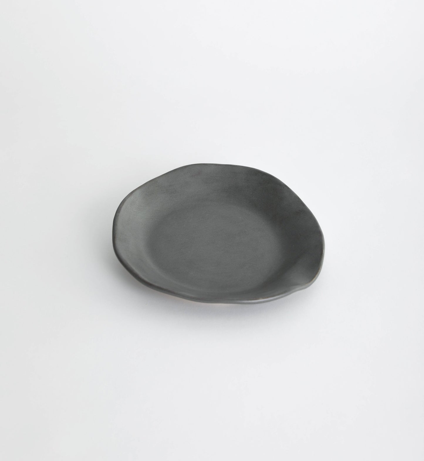 Charcoal Shino Dessert Plate