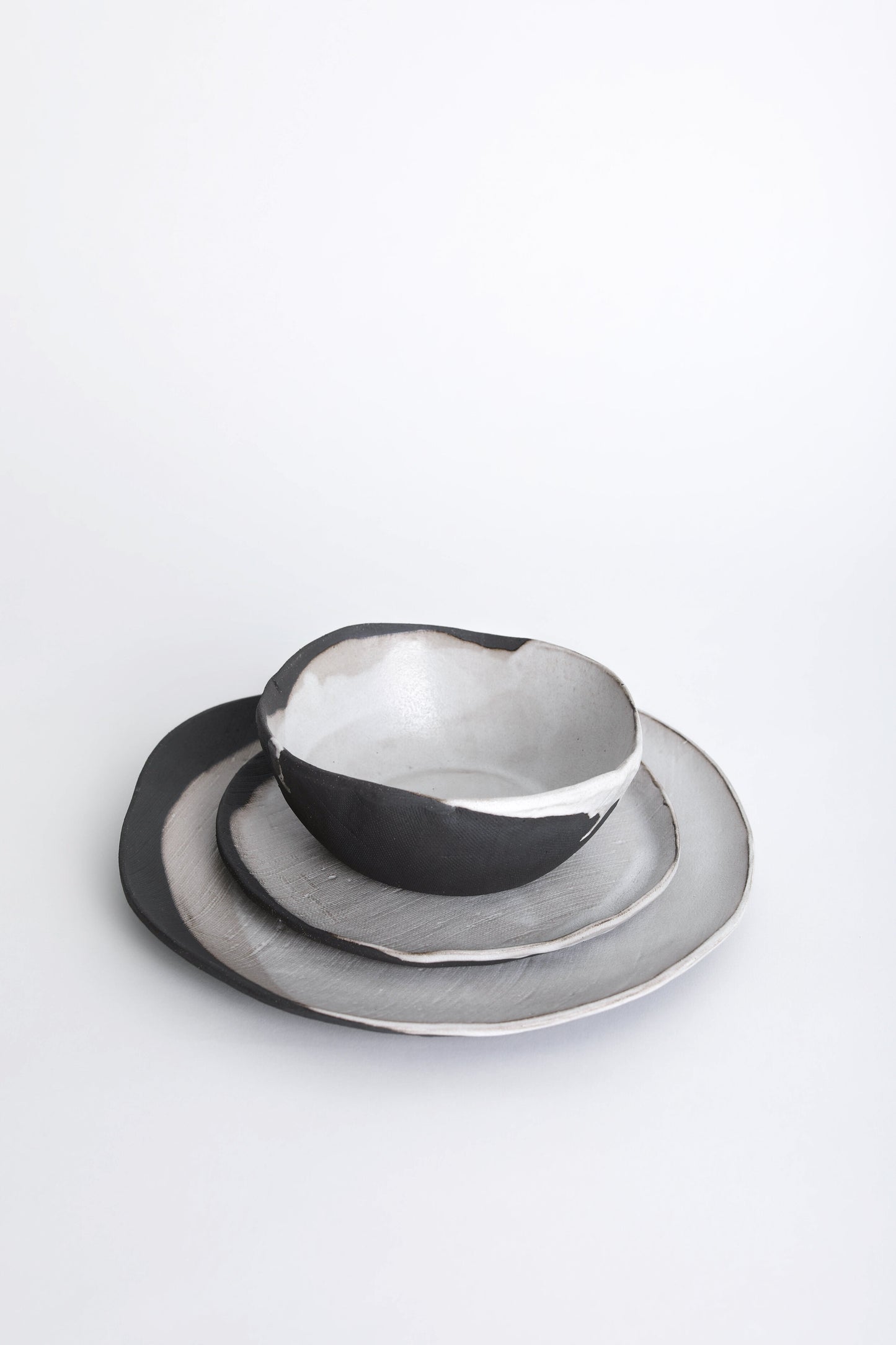 3 Piece Rustic Pour Over Dinnerware Set