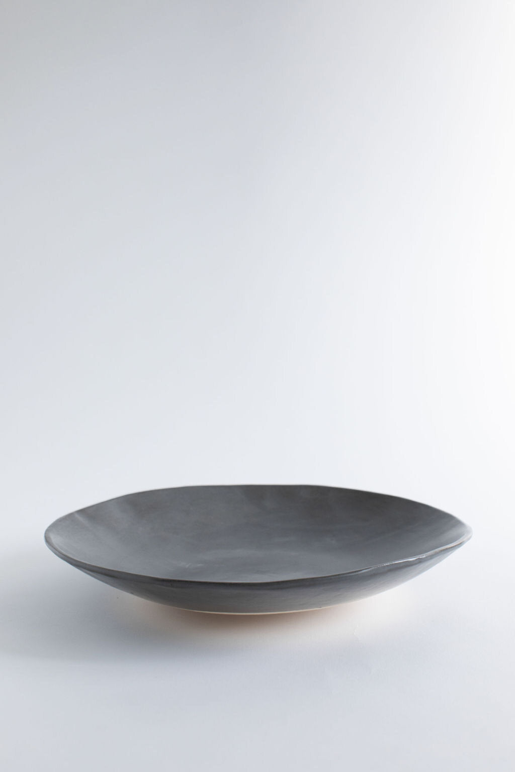 Charcoal Shino Large Serving Bowl