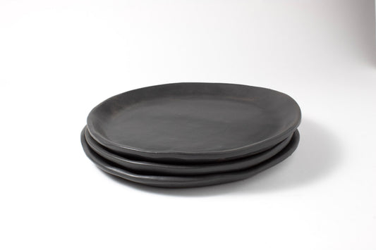 Black Matte Salad Plate in Linen|Seconds Sale 30% Off