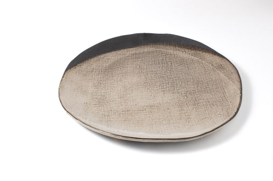 Rustic Pour Over Dinner Plate in Linen|Seconds Sale 50% Off
