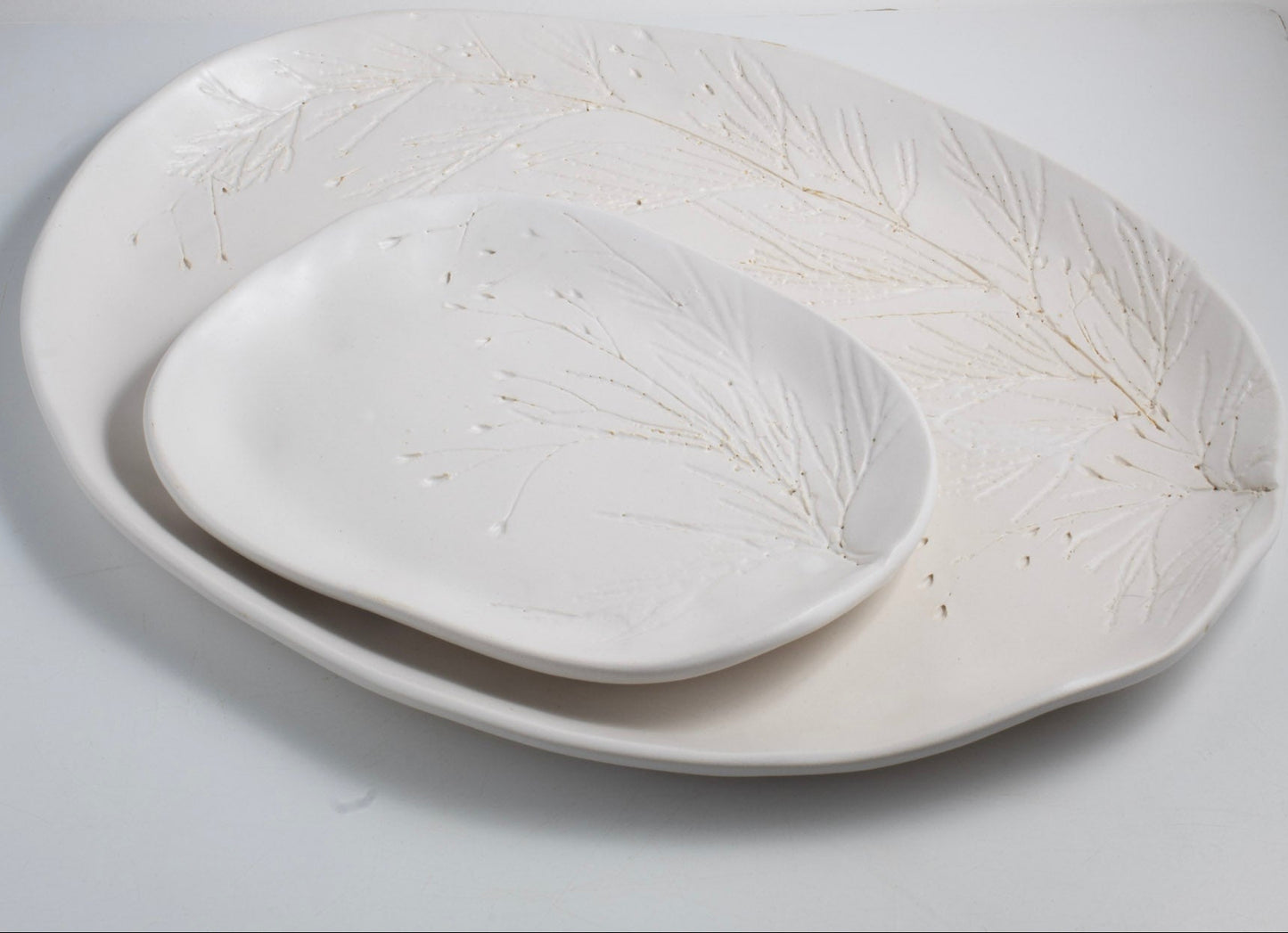 Winter Fir & Buds Serving Platter Set