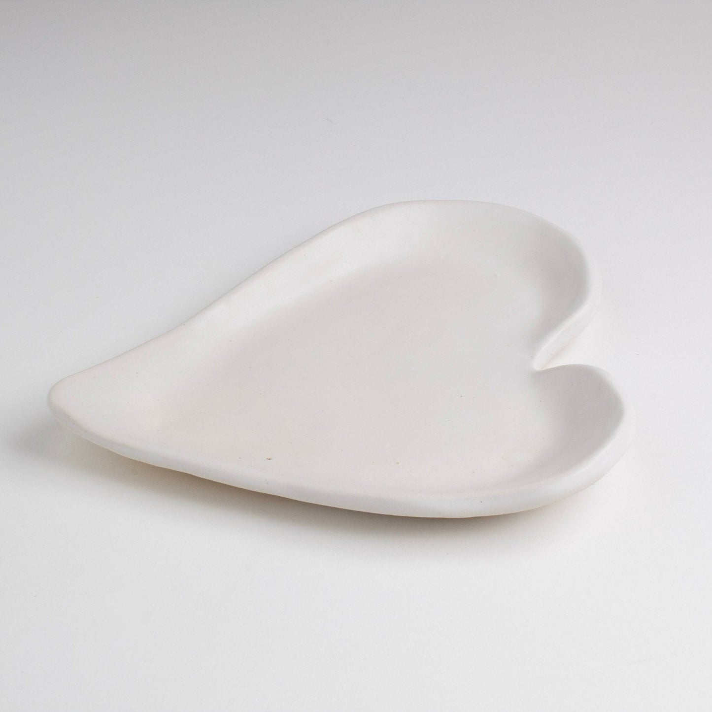 White Matte Heart Plates