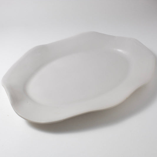 White Matte Oval Serving Platter|Seconds Sale 40% Off