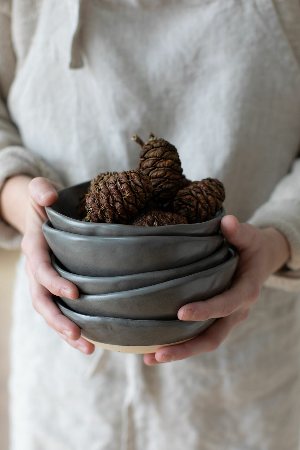 Charcoal Shino Ice Cream Bowl