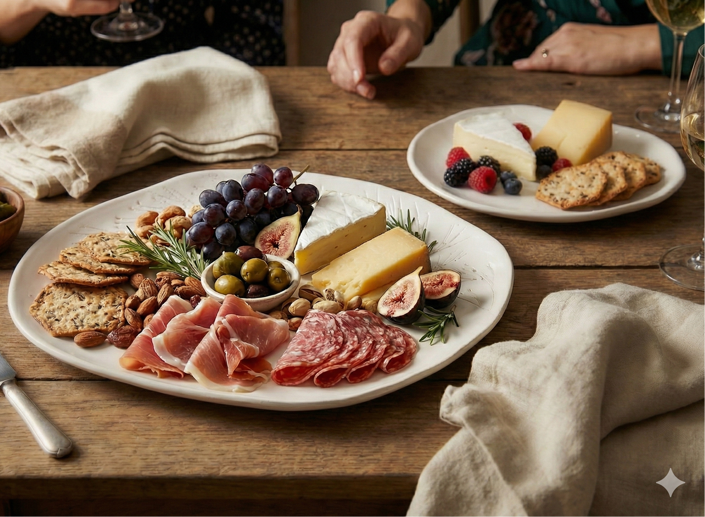 Winter Fir & Buds Serving Platter Set