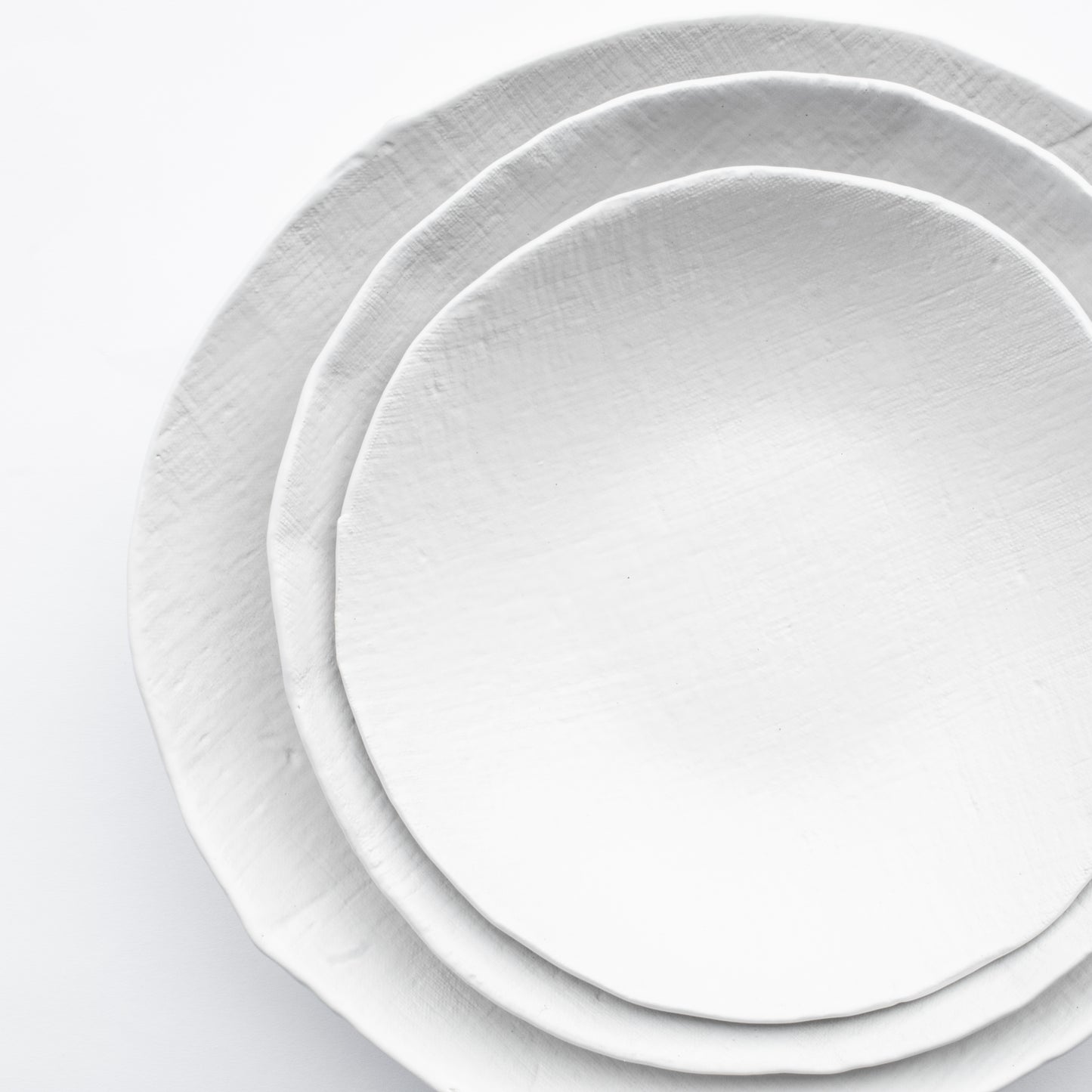 White Linen Serving Bowls