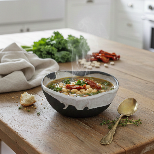 Rustic Pour Over Poridge Bowl, Tagliaferro Ceramics, Serve Love