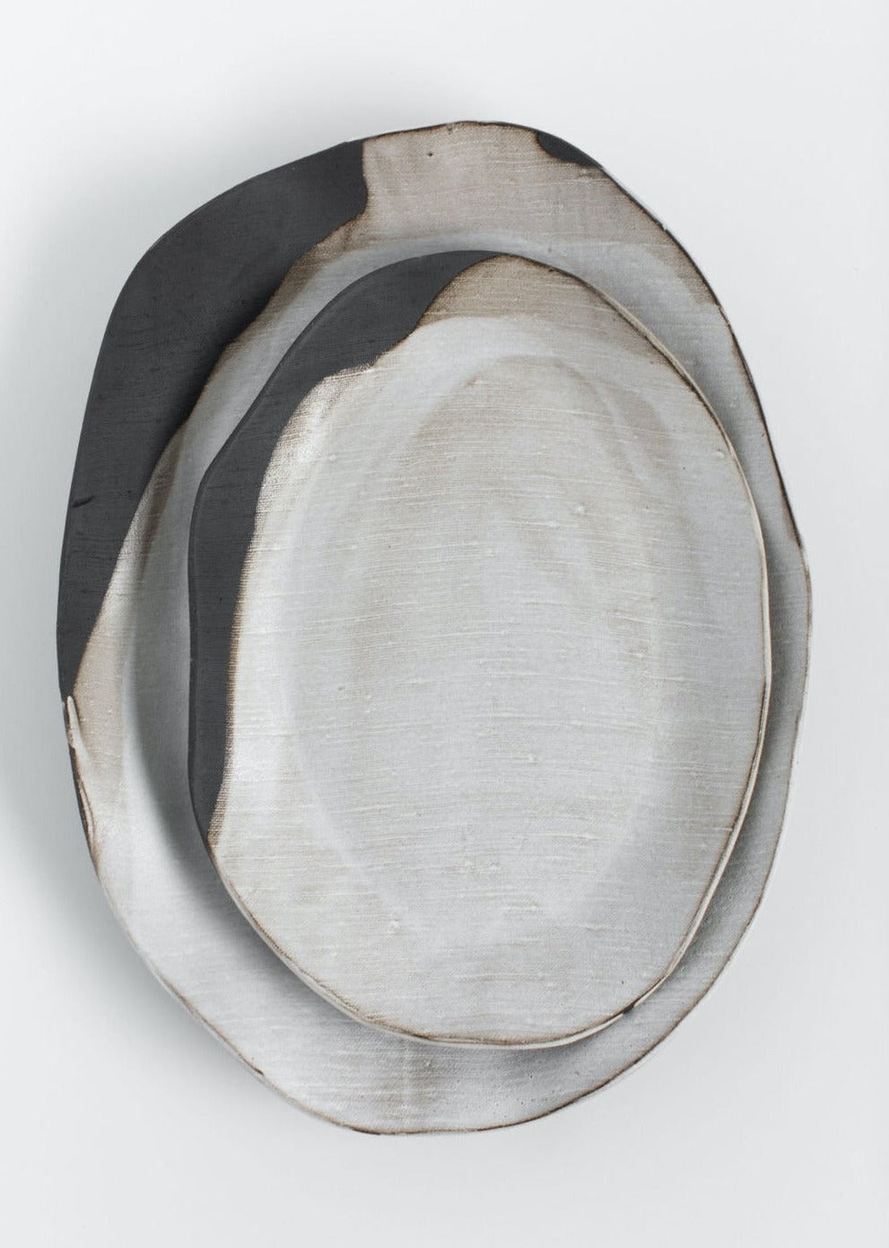 Rustic Pour Over Oval Serving Platters