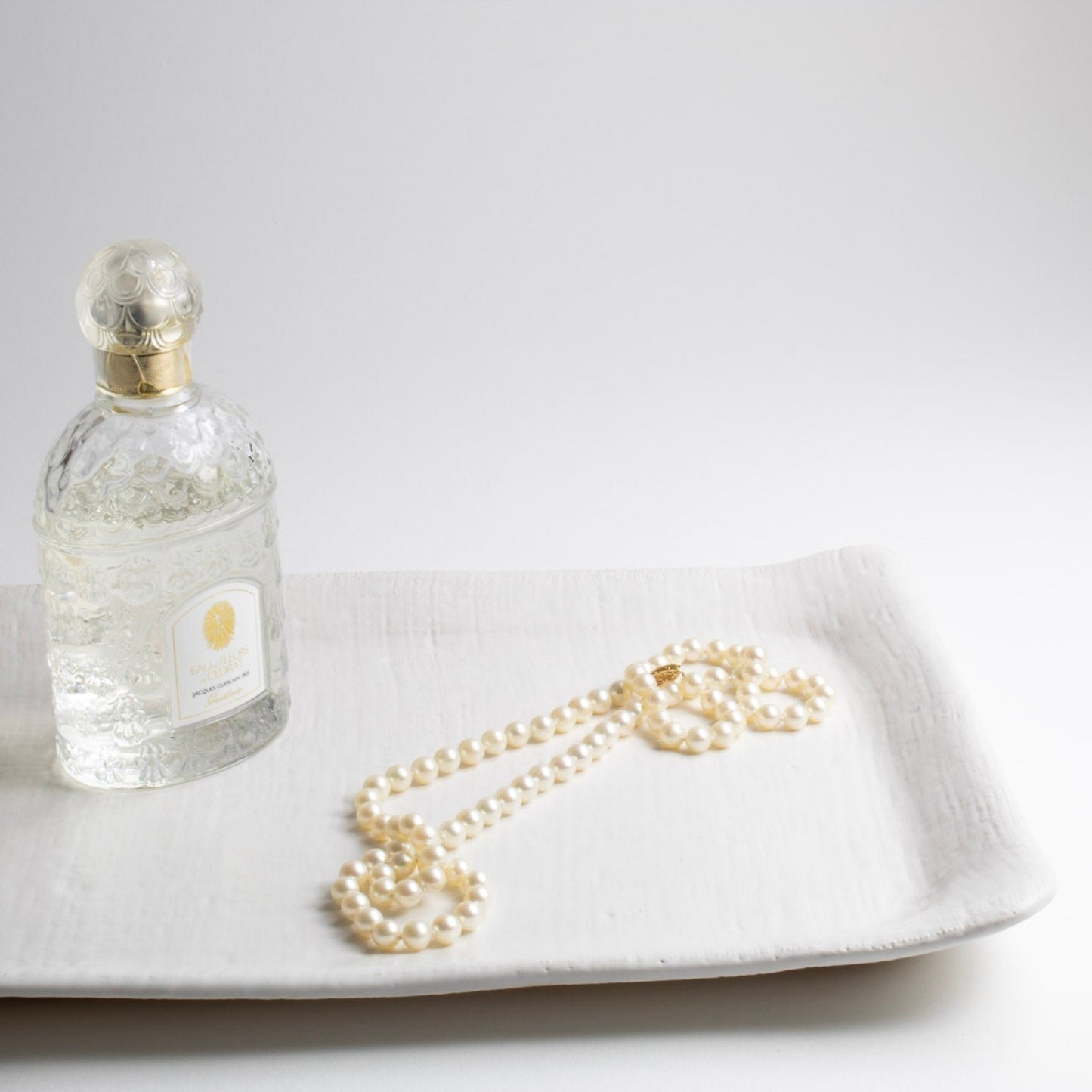 White Matte Linen Rectangle Platters