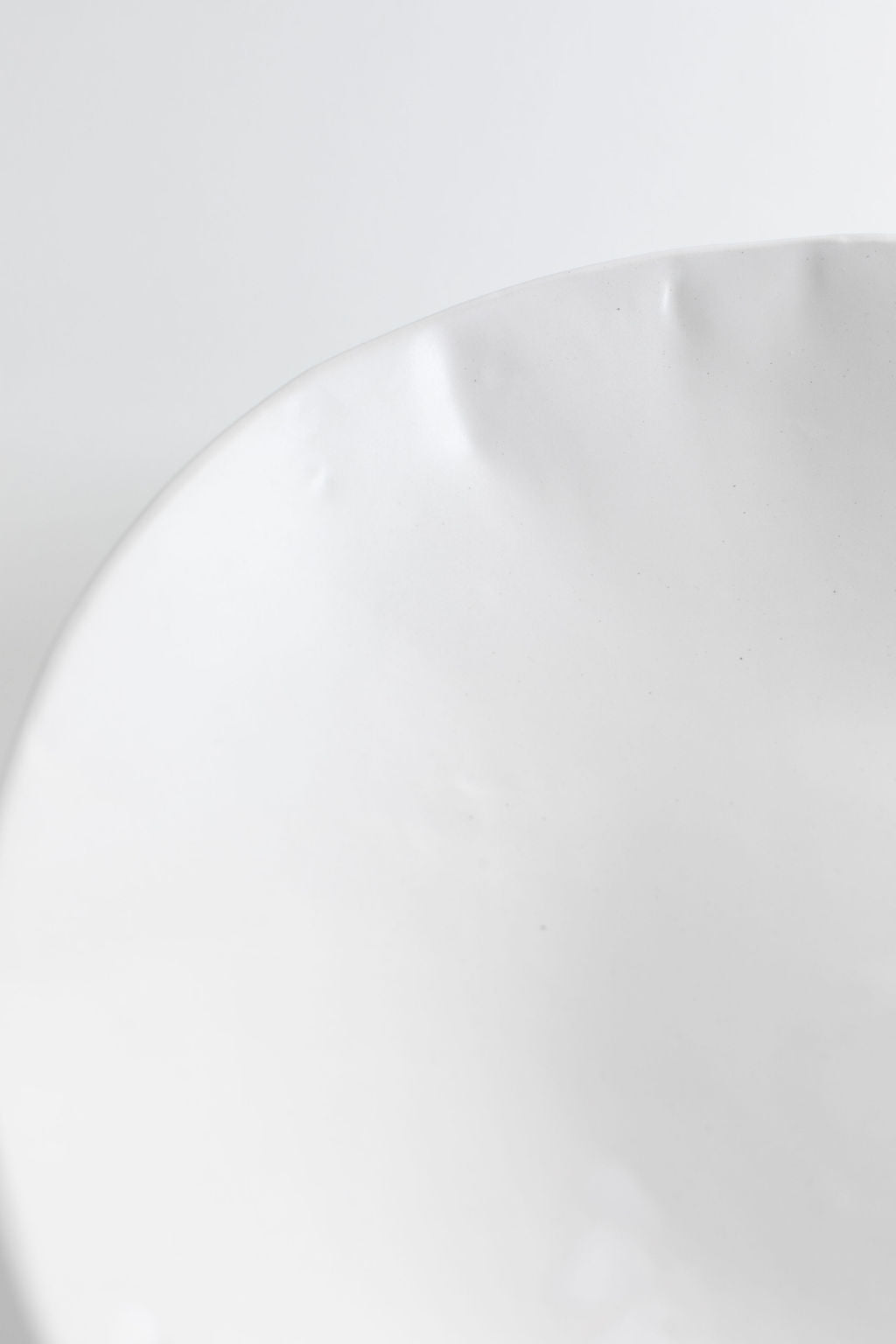 White Matte Large Serving Bowl