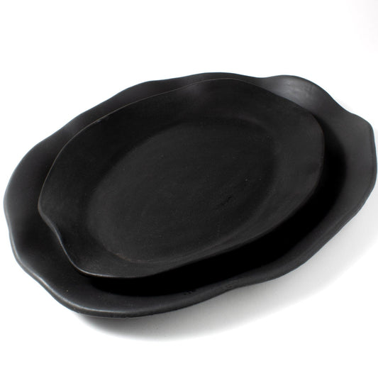Black Matte Oval Serving Platters|Seconds Sale 30% Off