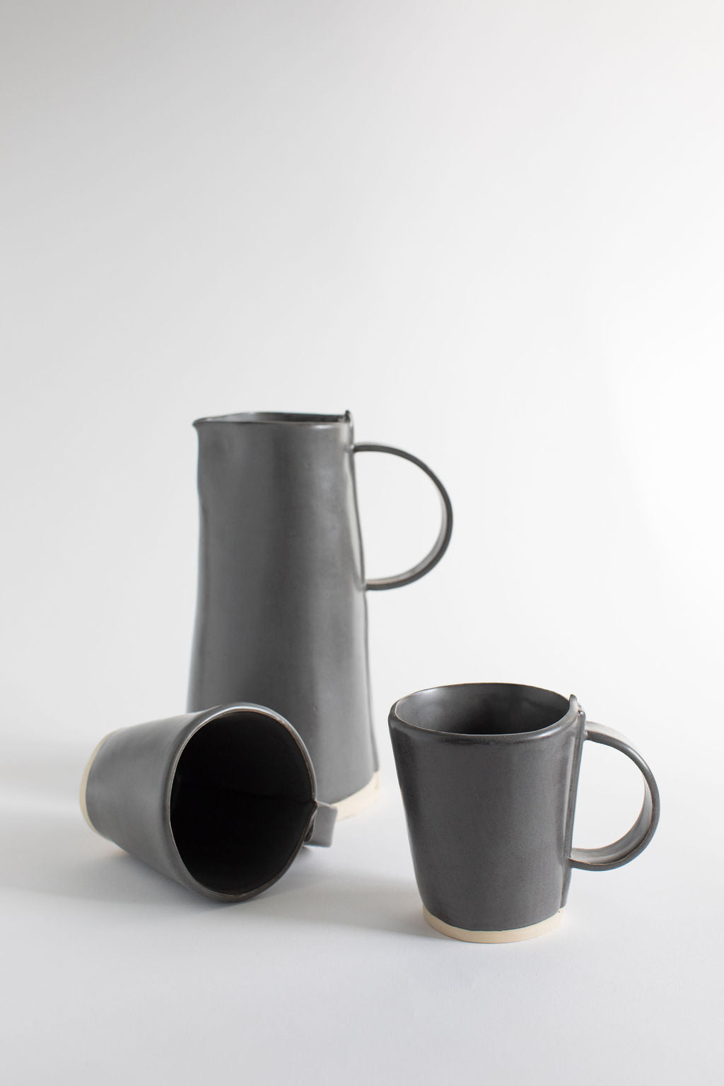 Charcoal Shino Beverage Pitcher