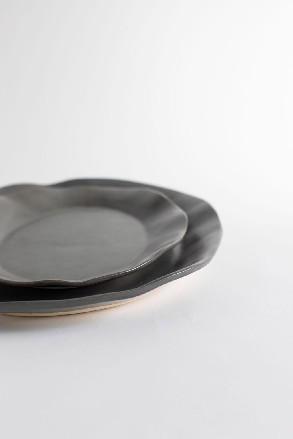 Charcoal Shino Oval Serving Platters