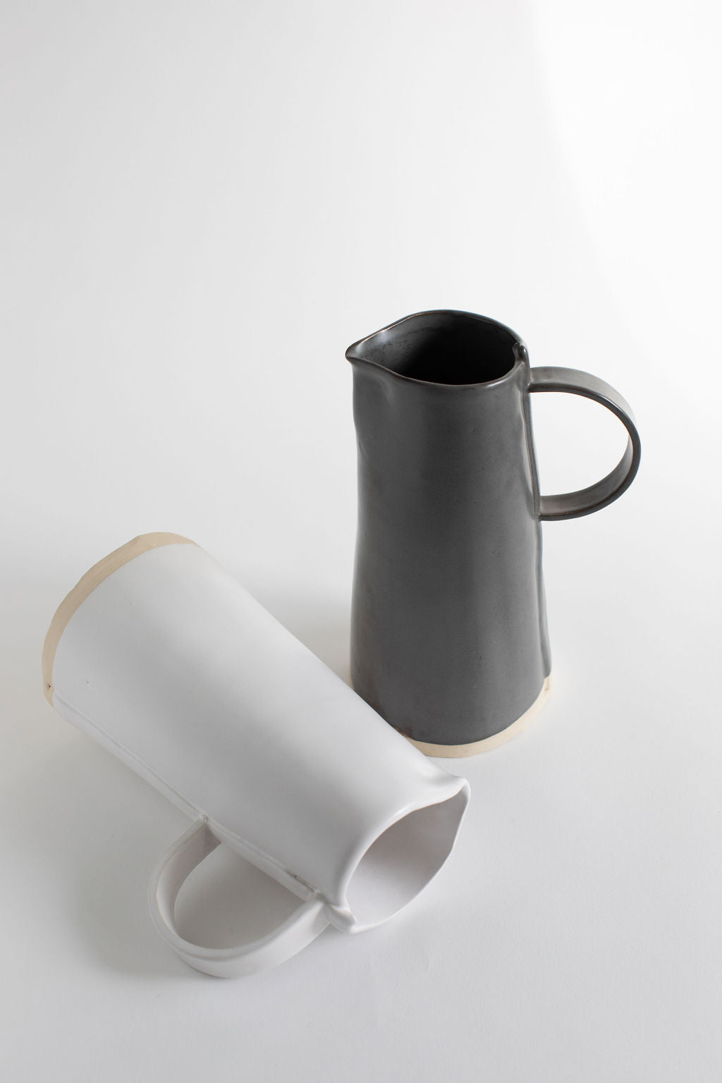 Charcoal Shino Beverage Pitcher