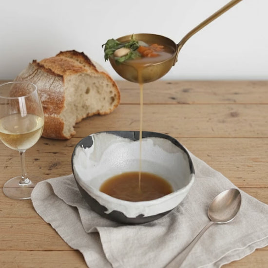 Rustic Pour Over Porridge Bowl, Tagliaferro eramics, Serve Love