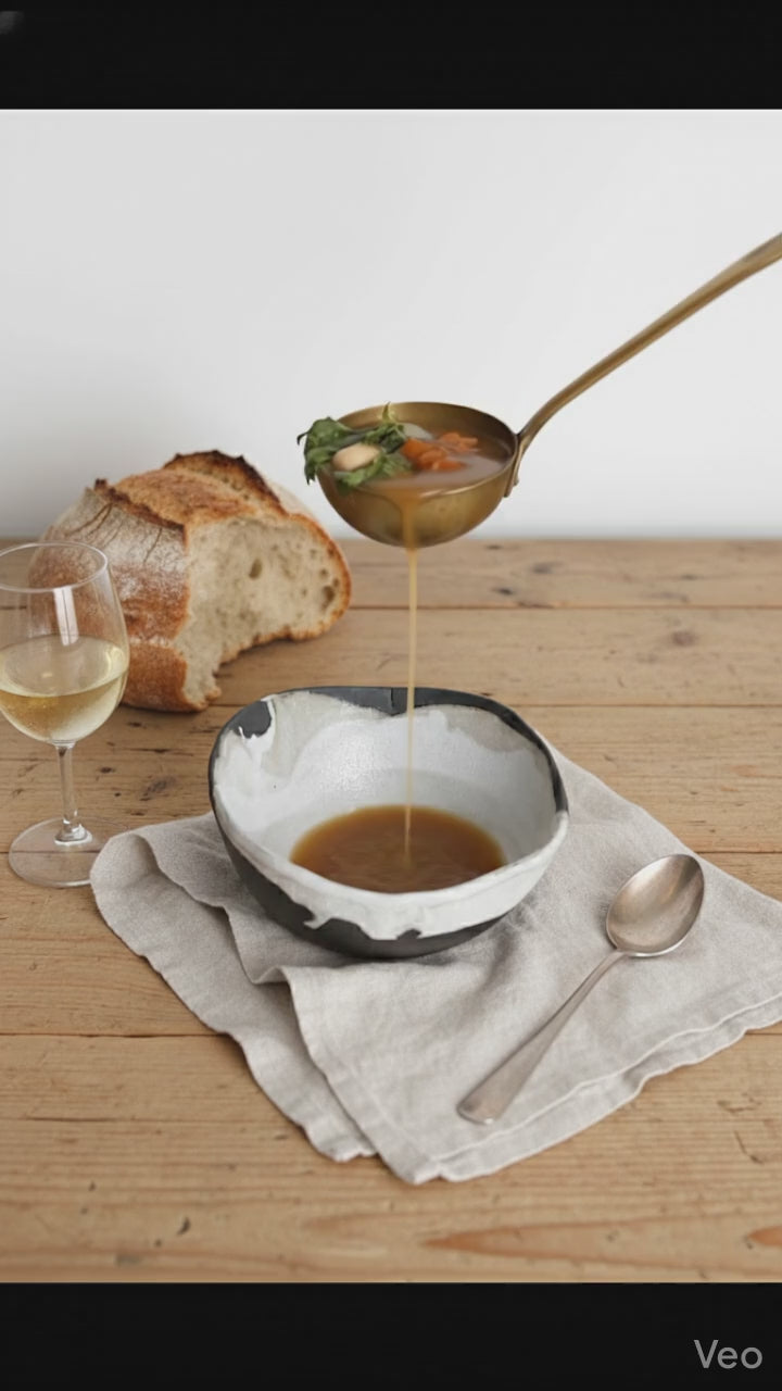 Rustic Pour Over Porridge Bowl, Tagliaferro eramics, Serve Love