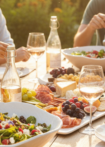 Summer Serving Set - outdoor friends sharing wine