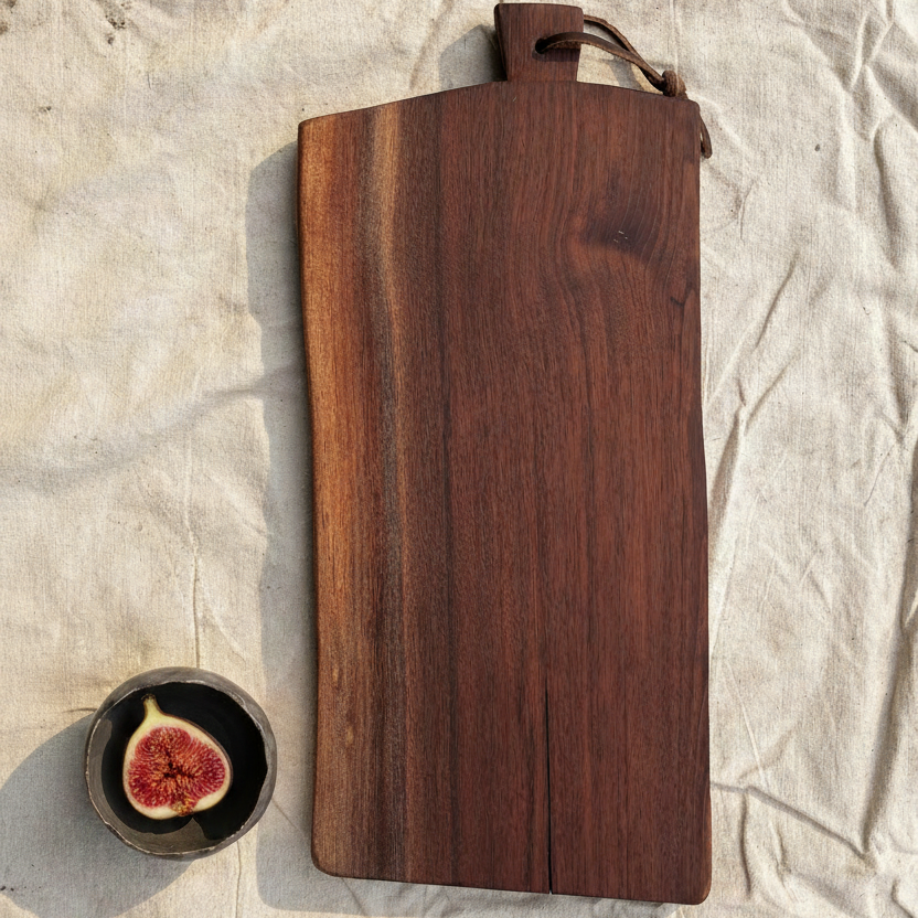walnut board with fig