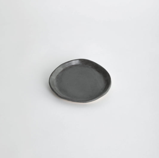 Charcoal Shino Hors D'Ouevre Plate